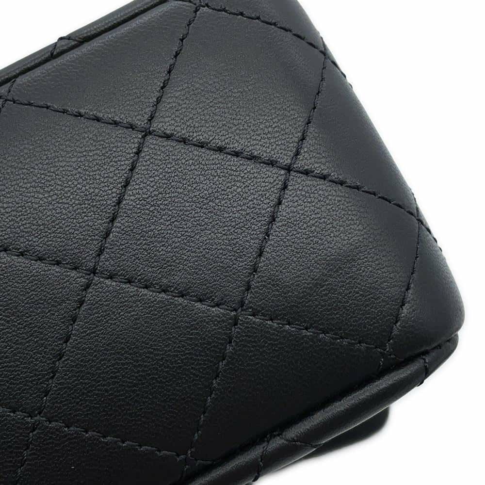 シャネル チェーンショルダーバッグ ミニマトラッセ ココマーク ココボール ラムスキン AS1786 CHANEL 黒