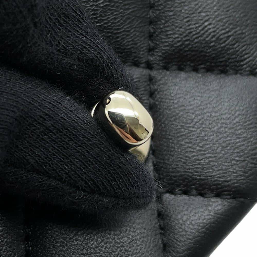 シャネル チェーンショルダーバッグ ミニマトラッセ ココマーク ココボール ラムスキン AS1786 CHANEL 黒