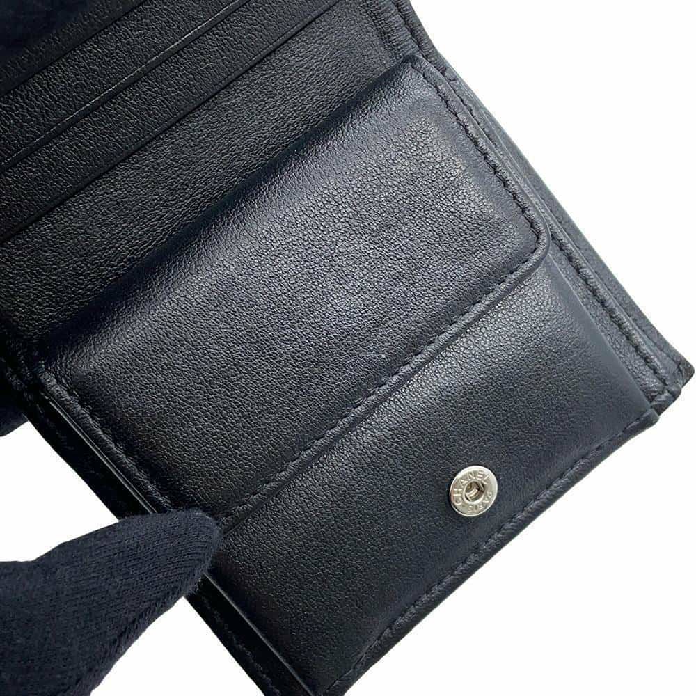 シャネル 二つ折り財布 マトラッセ ココマーク ラムスキン AP3407 CHANEL 財布 黒