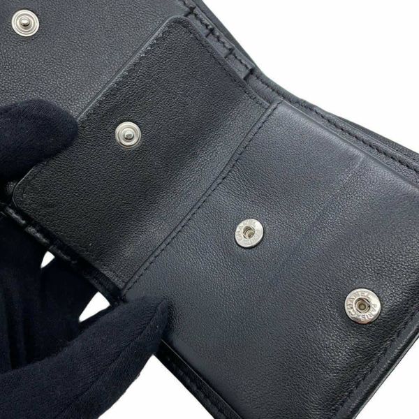 シャネル 二つ折り財布 マトラッセ ココマーク ラムスキン AP3407 CHANEL 財布 黒