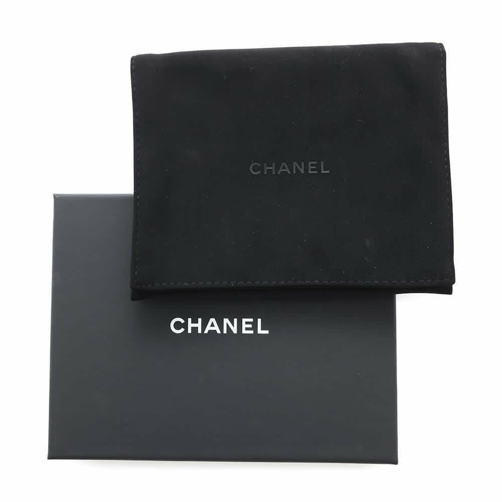 シャネル 二つ折り財布 マトラッセ ココマーク ラムスキン AP3407 CHANEL 財布 黒