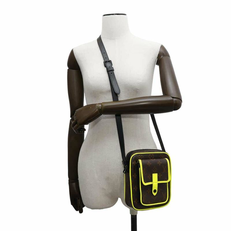 ルイヴィトン ショルダーバッグ モノグラム・マカサー クリストファー・ウエアラブルウォレット M80793 バッグ ブラック 黒