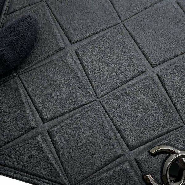 シャネル チェーンショルダーバッグ ココマーク フルフラップ レザー CHANEL バッグ 黒