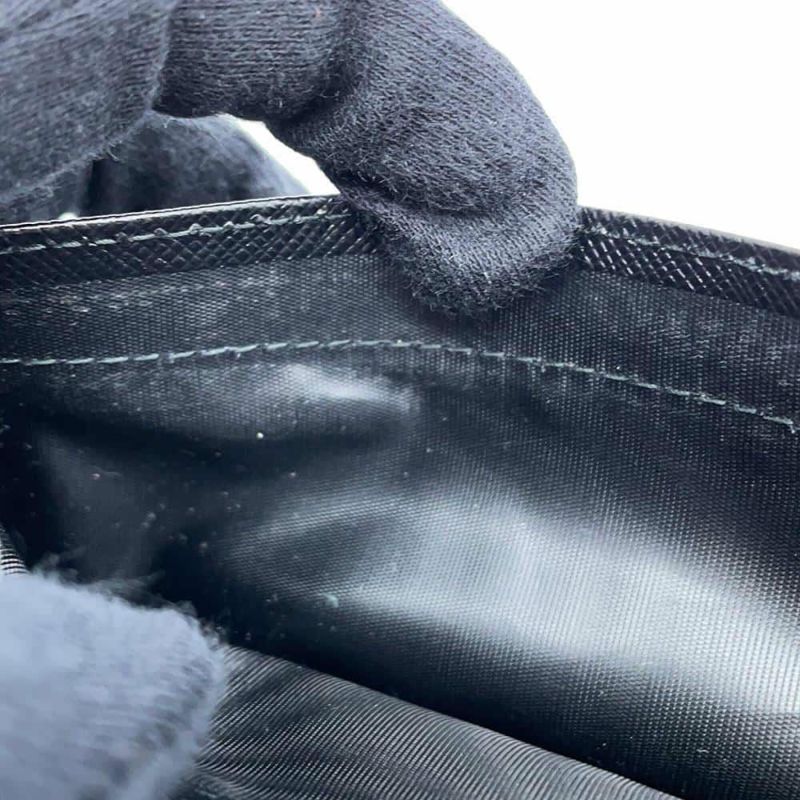 プラダ 長財布 サフィアーノ レザー 2MV836 PRADA 財布 二つ折り長財布 メンズ 黒