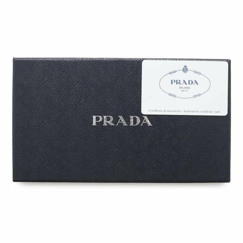 プラダ 長財布 サフィアーノ レザー 2MV836 PRADA 財布 二つ折り長財布 メンズ 黒