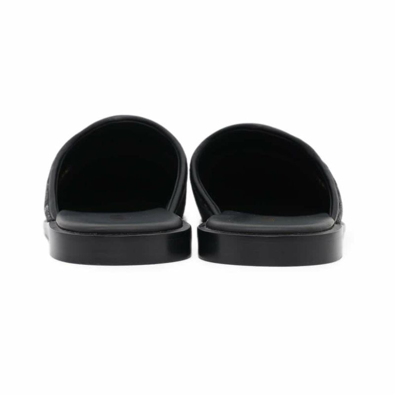 クリスチャン・ディオール サンダル オブリーク ビーズ レザー メンズサイズ41 1/2 3SV097ZCC Dior トロッター スリッパ 靴 黒