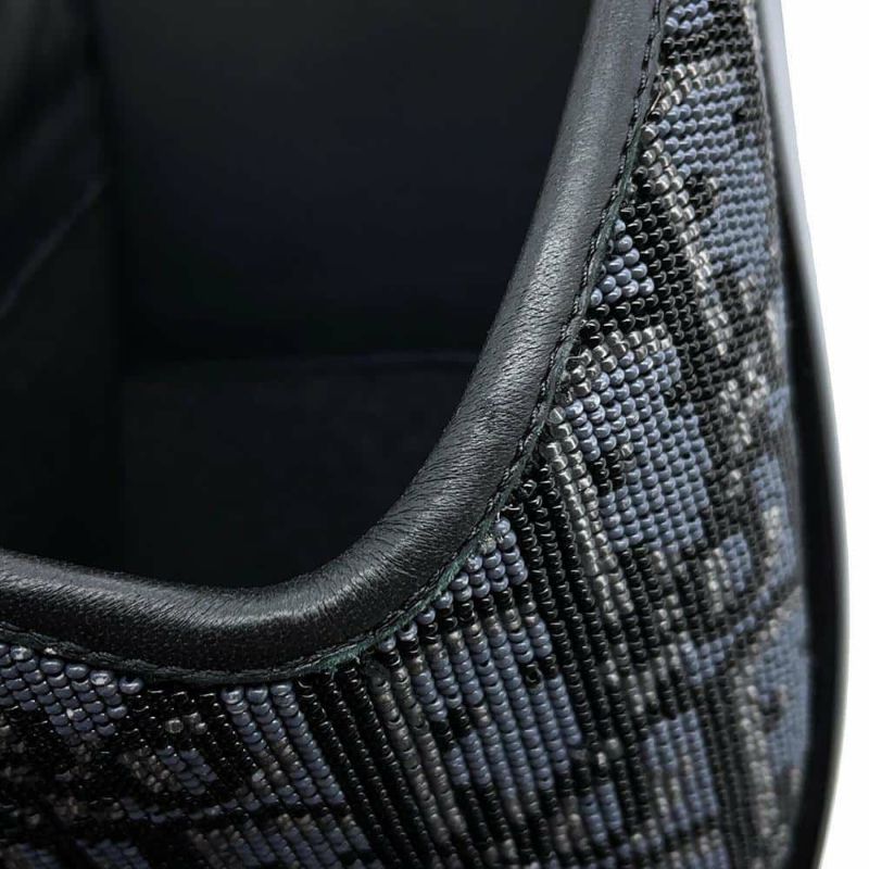 クリスチャン・ディオール サンダル オブリーク ビーズ レザー メンズサイズ41 1/2 3SV097ZCC Dior トロッター スリッパ 靴 黒