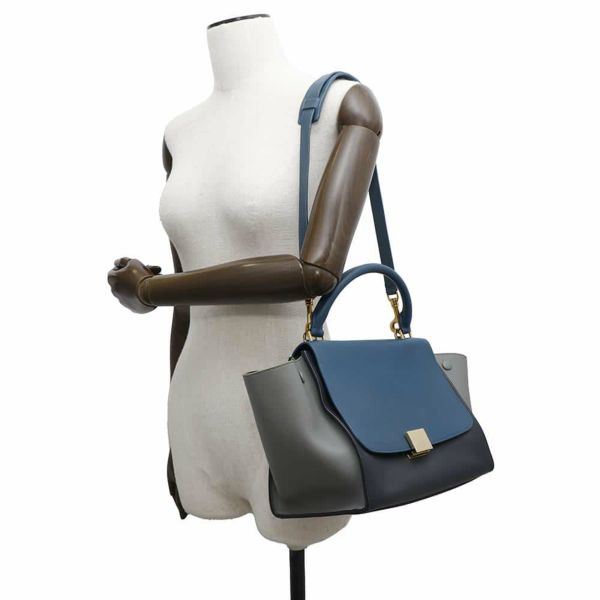 セリーヌ ハンドバッグ トラペーズ レザー CELINE バッグ 2wayショルダーバッグ