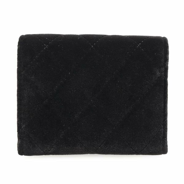 シャネル コインケース マトラッセ ココマーク ベロア ラインストーン CHANEL 財布 黒 ノベルティ