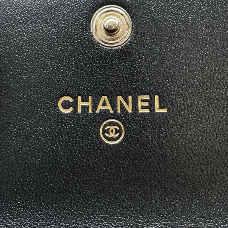 シャネル コインケース マトラッセ ココマーク ベロア ラインストーン CHANEL 財布 黒 ノベルティ