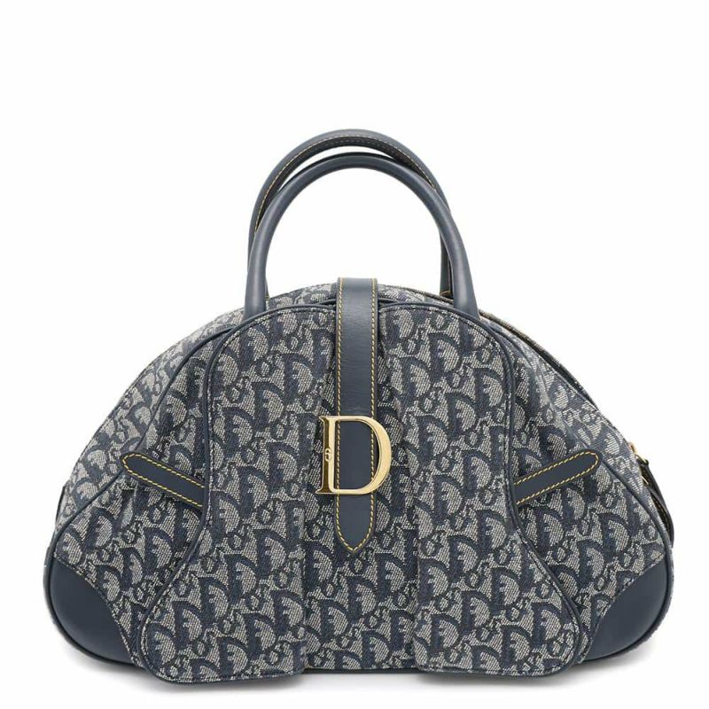 クリスチャン・ディオール ハンドバッグ トロッター キャンバス レザー Christian Dior ボストンバッグ