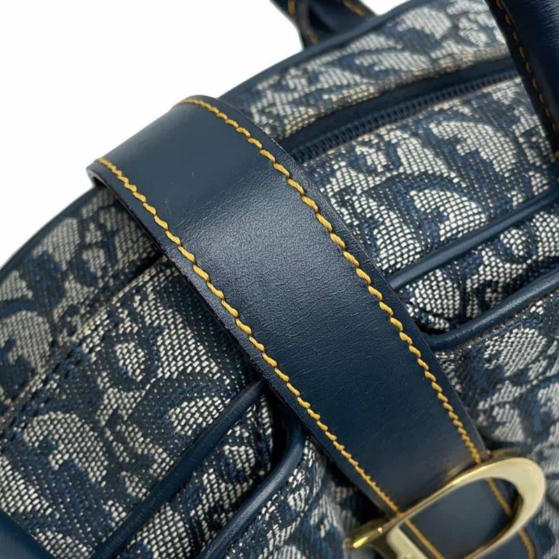 クリスチャン・ディオール ハンドバッグ トロッター キャンバス レザー Christian Dior ボストンバッグ