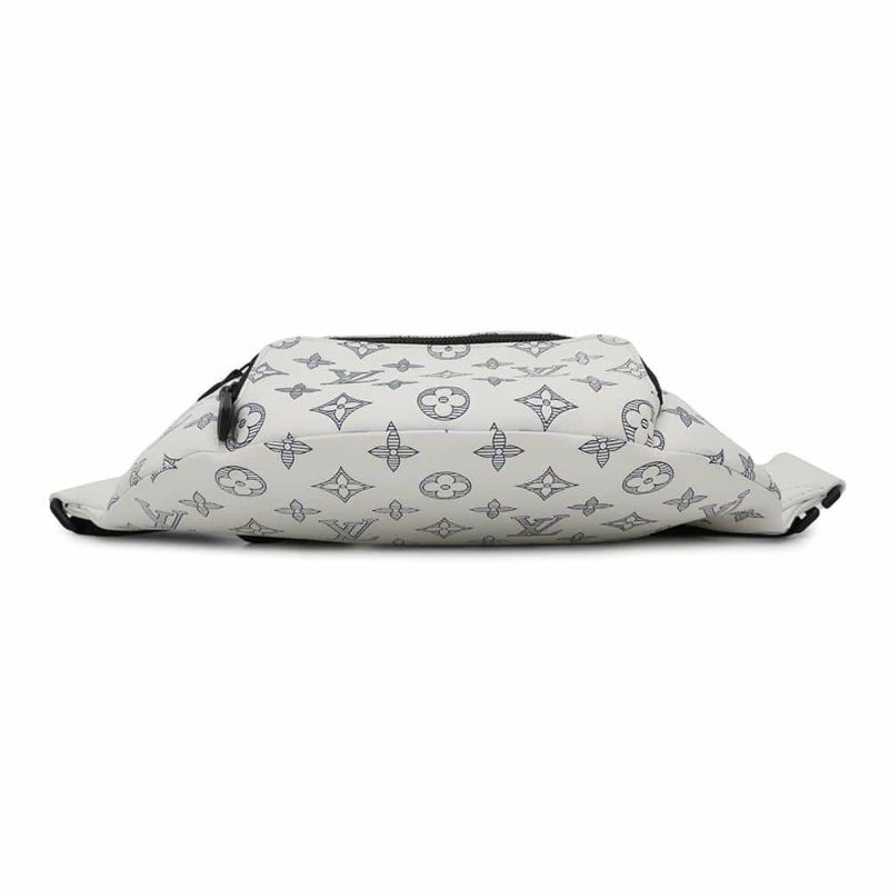 ルイヴィトン ボディバッグ モノグラム・シャドウ ラッシュ・バムバッグ M25227 LOUIS VUITTON ウエストバッグ 白