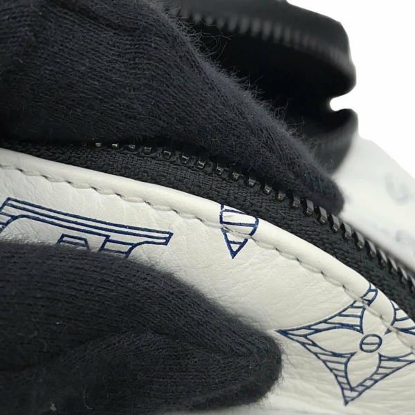 ルイヴィトン ボディバッグ モノグラム・シャドウ ラッシュ・バムバッグ M25227 LOUIS VUITTON ウエストバッグ 白