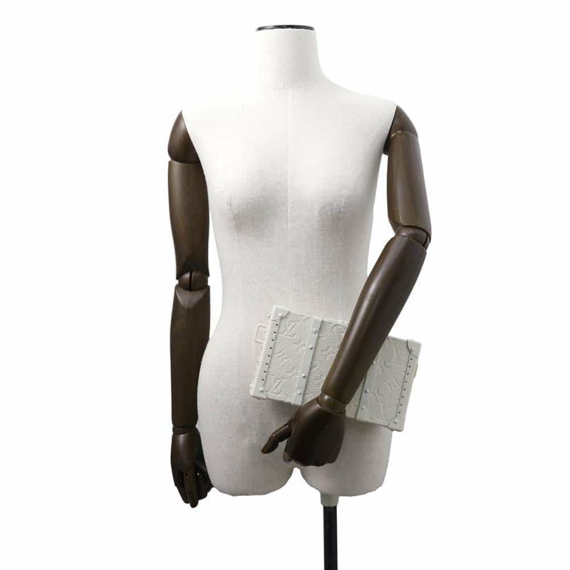 ルイヴィトン クラッチバッグ モノグラム・トリヨン ウォレットトランク M20153 LOUIS VUITTON 白