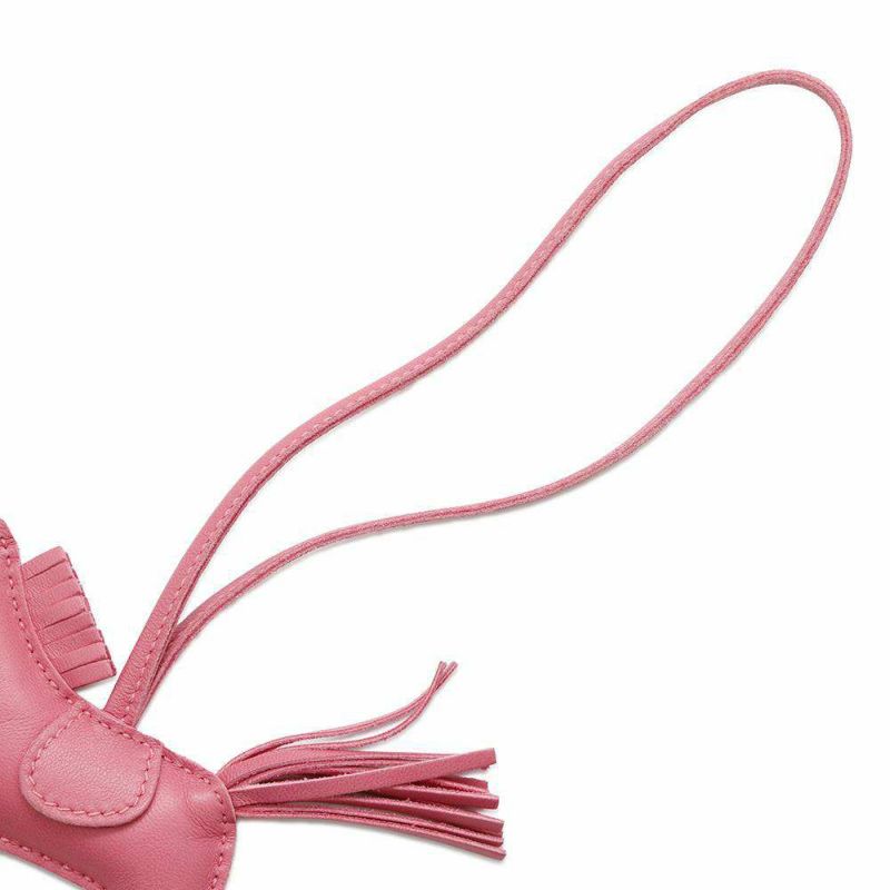 エルメス バッグチャーム ロデオ PM ローズアザレ ラムスキン Y刻印 HERMES チャーム