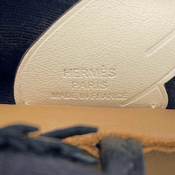 エルメス バッグチャーム ロデオPM ペガサス チャイ/ナタ/ブラック ラムスキン Z刻印