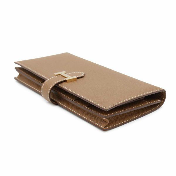 HERMÈS ベアンスフレ 長財布 エプソンレザー ゴールド金具 [刻印：K] HERMES エルメス 長財布 ベアンスフレ ブルーネイビー エプソン