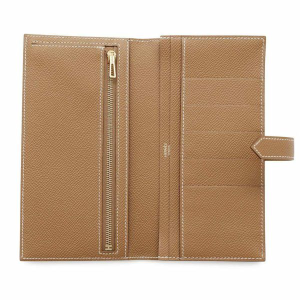 エルメス 長財布 ベアンスフレ ゴールド/ゴールド金具 エプソン W刻印 HERMES 財布