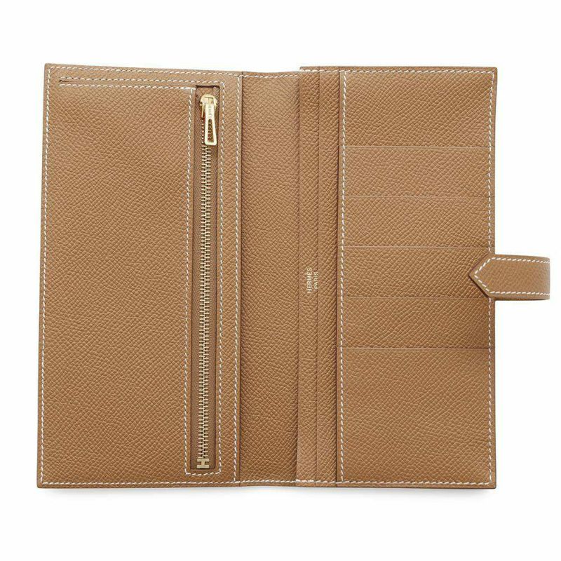 エルメス 長財布 ベアンスフレ ゴールド/ゴールド金具 エプソン W刻印 HERMES 財布