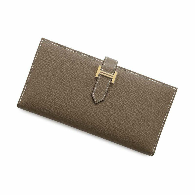 エルメス 長財布 ベアンスフレ エトゥープ/ゴールド金具 エプソン W刻印 HERMES 財布