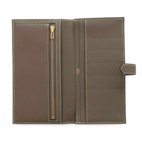 エルメス 長財布 ベアンスフレ エトゥープ/ゴールド金具 エプソン W刻印 HERMES 財布