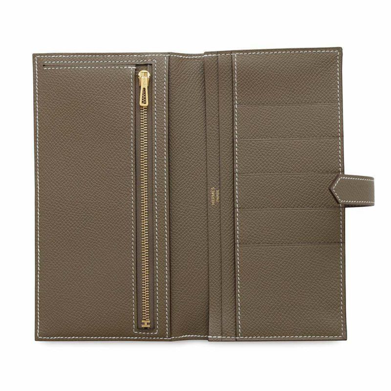 エルメス 長財布 ベアンスフレ エトゥープ/ゴールド金具 エプソン W刻印 HERMES 財布