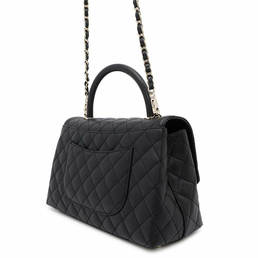シャネル ハンドバッグ マトラッセ ココマーク フラップ キャビアスキン A92991 2way 黒