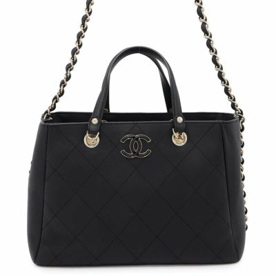 シャネル トートバッグ ココマーク ドーヴィル ファブリック