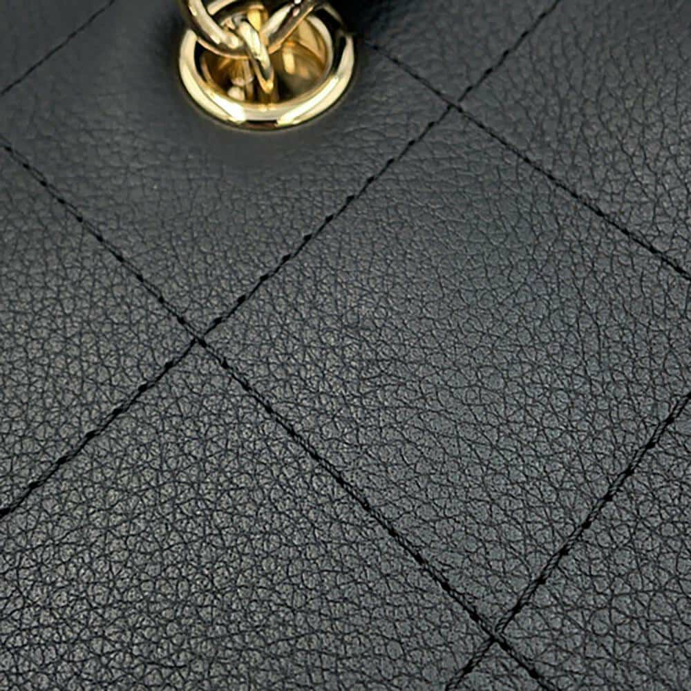 シャネル トートバッグ マトラッセ ココマーク ショッピングバッグ スモール ブルスキン AS0355 CHANEL 黒