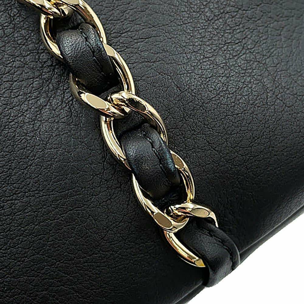 シャネル トートバッグ マトラッセ ココマーク ショッピングバッグ スモール ブルスキン AS0355 CHANEL 黒