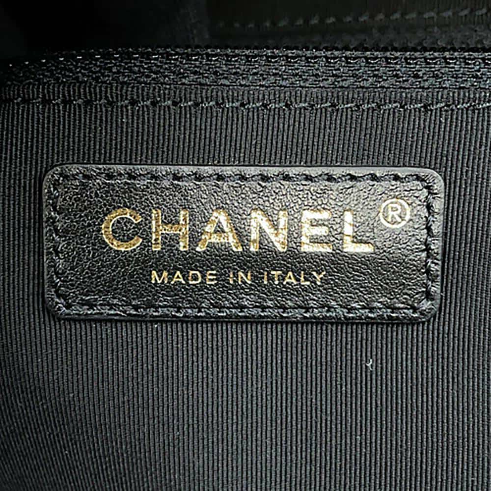シャネル トートバッグ マトラッセ ココマーク ショッピングバッグ スモール ブルスキン AS0355 CHANEL 黒