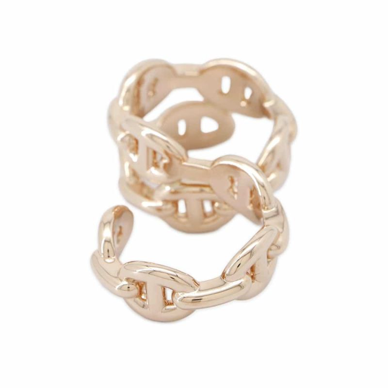 エルメス リング シェーヌダンクル  アンシェネ ダブルリング K18PGピンクゴールド リングサイズ50 HERMES 指輪