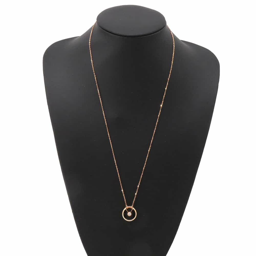 カルティエ ネックレス アミュレットドゥカルティエ ネックレス SM オニキス ダイヤモンド1P 0.09ct K18PG B7224558