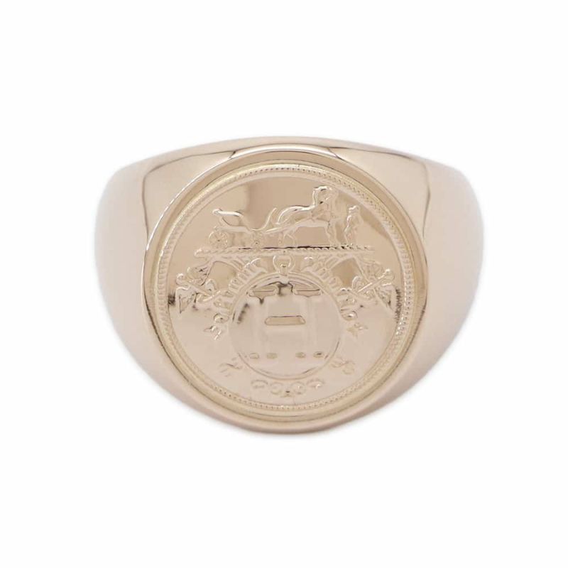 エルメス リング エクスリブリス シュヴァリエ リング K18PGピンゴールド リングサイズ52 HERMES 指輪 ジュエリー