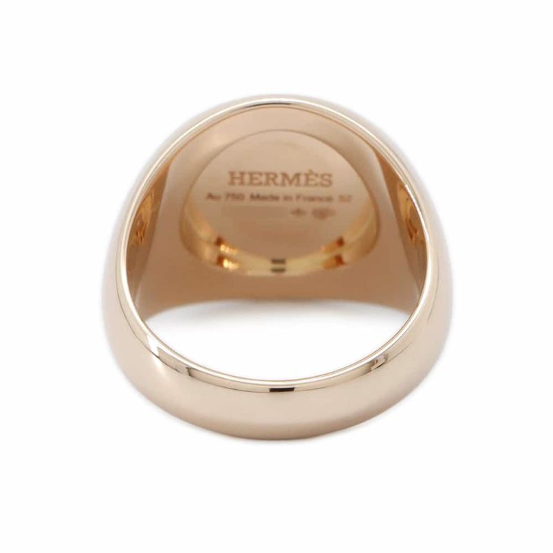 エルメス リング エクスリブリス シュヴァリエ リング K18PGピンゴールド リングサイズ52 HERMES 指輪 ジュエリー