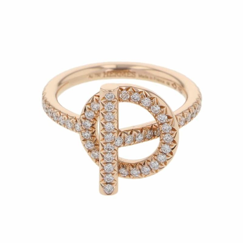 エルメス リング エシャペSM ダイヤモンド 11P 0.43ct K18PGピンクゴールド リングサイズ48 HERMES ジュエリー 指輪