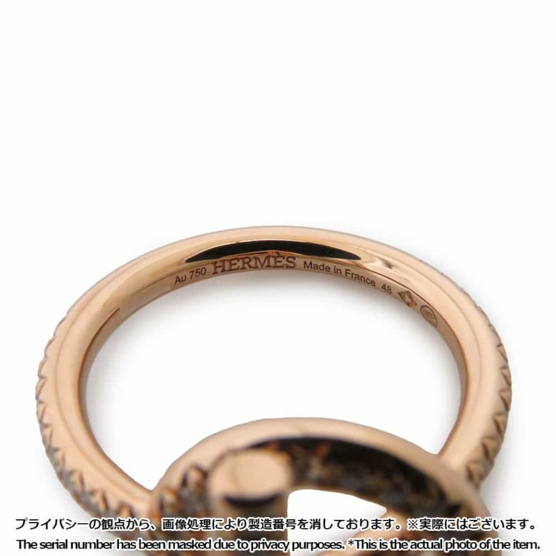 エルメス リング エシャペSM ダイヤモンド 11P 0.43ct K18PGピンクゴールド リングサイズ48 HERMES ジュエリー 指輪