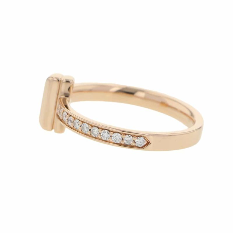ティファニー リング Tワン ナロー リング ダイヤモンド 0.08ct K18PG リングサイズ約11号 67795369 Tiffany&Co. 指輪 ジュエリー
