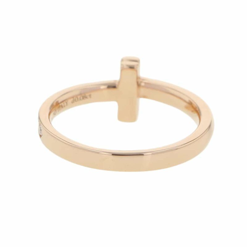 ティファニー リング Tワン ナロー リング ダイヤモンド 0.08ct K18PG リングサイズ約11号 67795369 Tiffany&Co. 指輪 ジュエリー