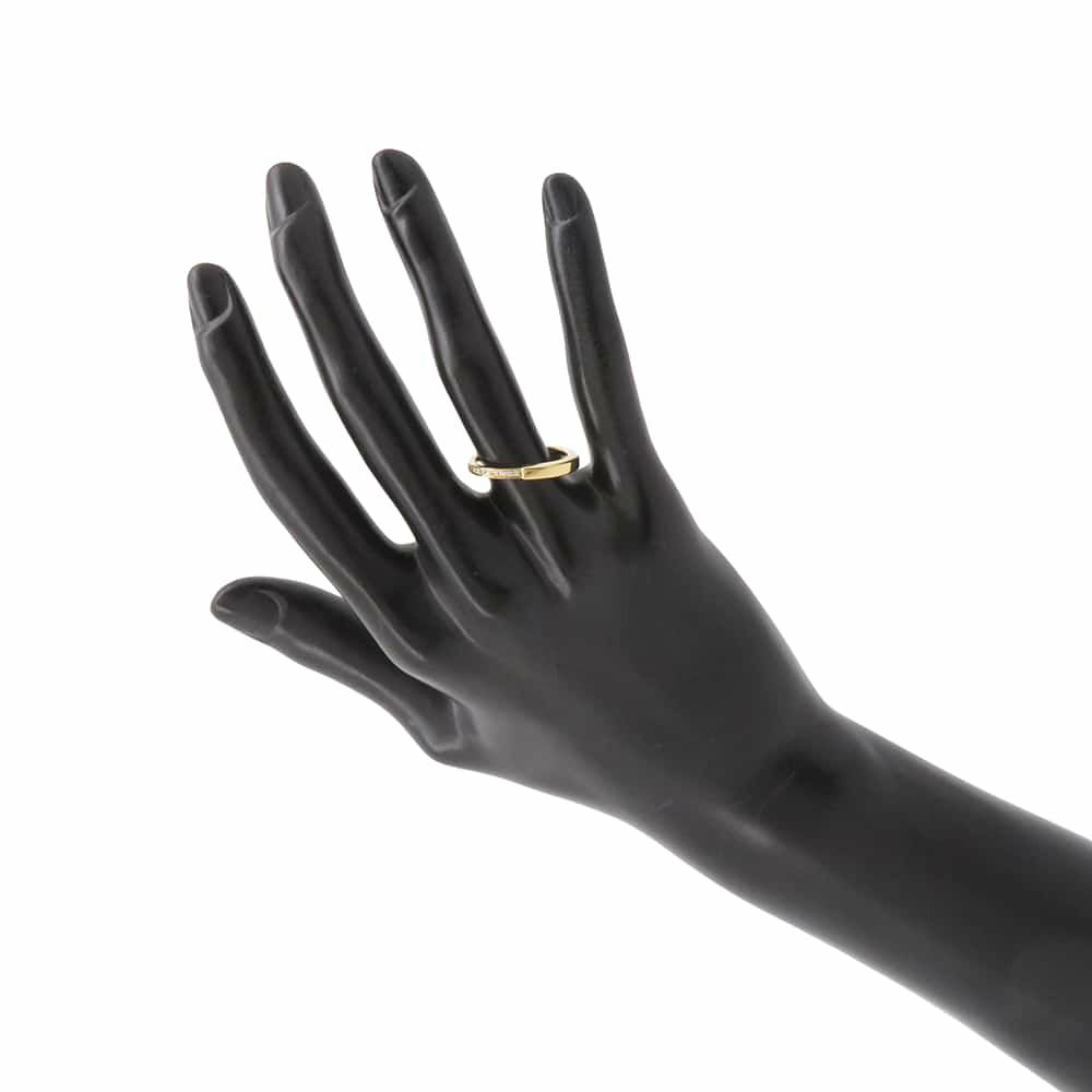 ティファニー リング ロック リング ダイヤモンド 0.14ct K18YGイエローゴールド リングサイズ10号 Tiffany&Co. 指輪