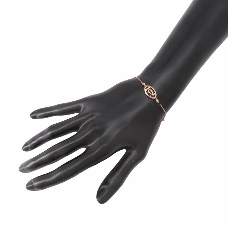 カルティエ ブレスレット ロゴ ブレスレット ダイヤモンド2P 0.04ct K18PGピンクゴール B6038000 Cartier ジュエリー