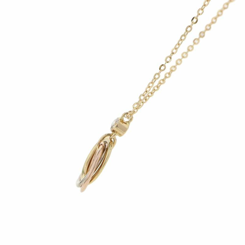 カルティエ ネックレス トリニティ ネックレス ブリリアントカット ダイヤモンド 0.05ct K18YG/K18PG/K18WG B7224852