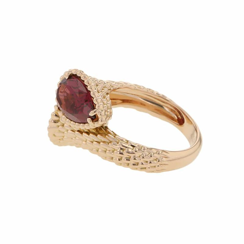 ブシュロン リング セルパンボエム トワエモア リング ロードライトガーネット 2P 5.1ct K18PG リングサイズ49 JRG02824 指輪
