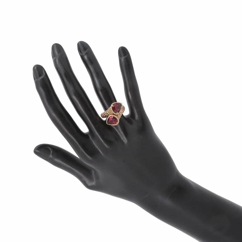 ブシュロン リング セルパンボエム トワエモア リング ロードライトガーネット 2P 5.1ct K18PG リングサイズ49 JRG02824 指輪