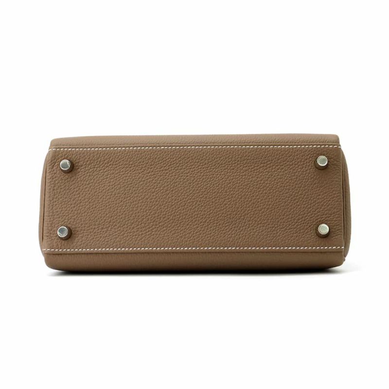 エルメス ハンドバッグ ケリー25 内縫い エトゥープ/シルバー金具 トゴ K刻印 2wayショルダー