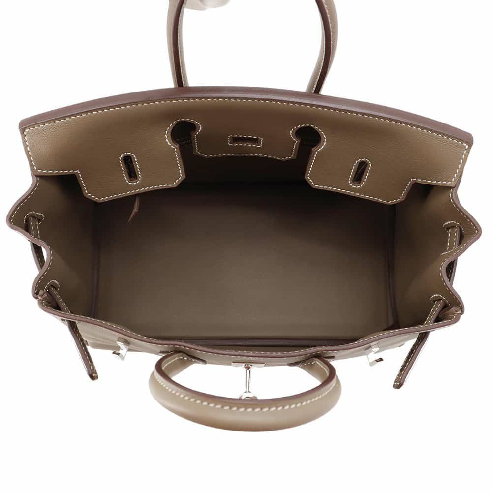 エルメス バーキン25 エトゥープ/シルバー金具 スイフト W刻印 HERMES Birkin ハンドバッグ