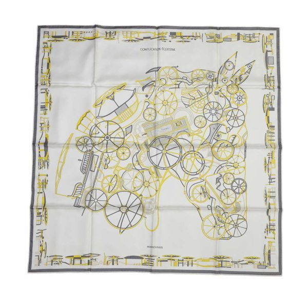 エルメス スカーフ カレ90  コンプリケーション・エケストル Complication Equestre HERMES シルク 2024秋冬