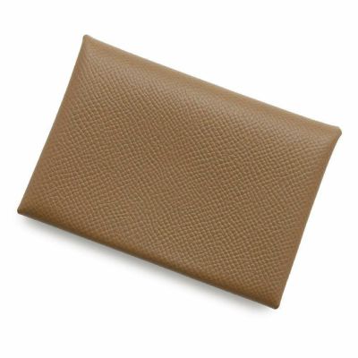 HERMES エルメス 小物 カルヴィ エトゥープ／SV シルバー金具