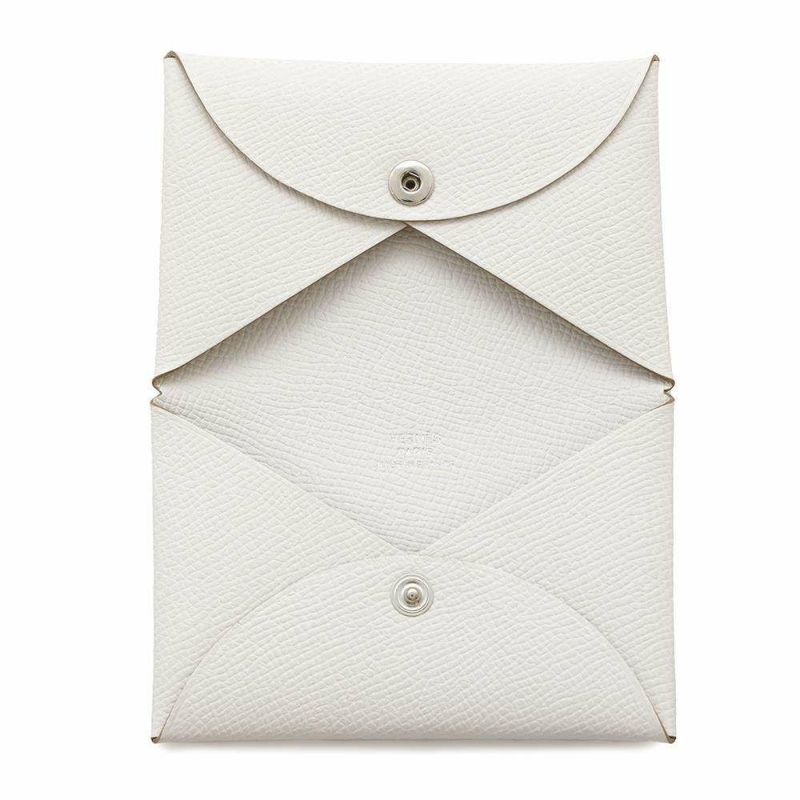 エルメス カードケース カルヴィ グリスペール/シルバー金具 エプソン W刻印 HERMES 名刺入れ